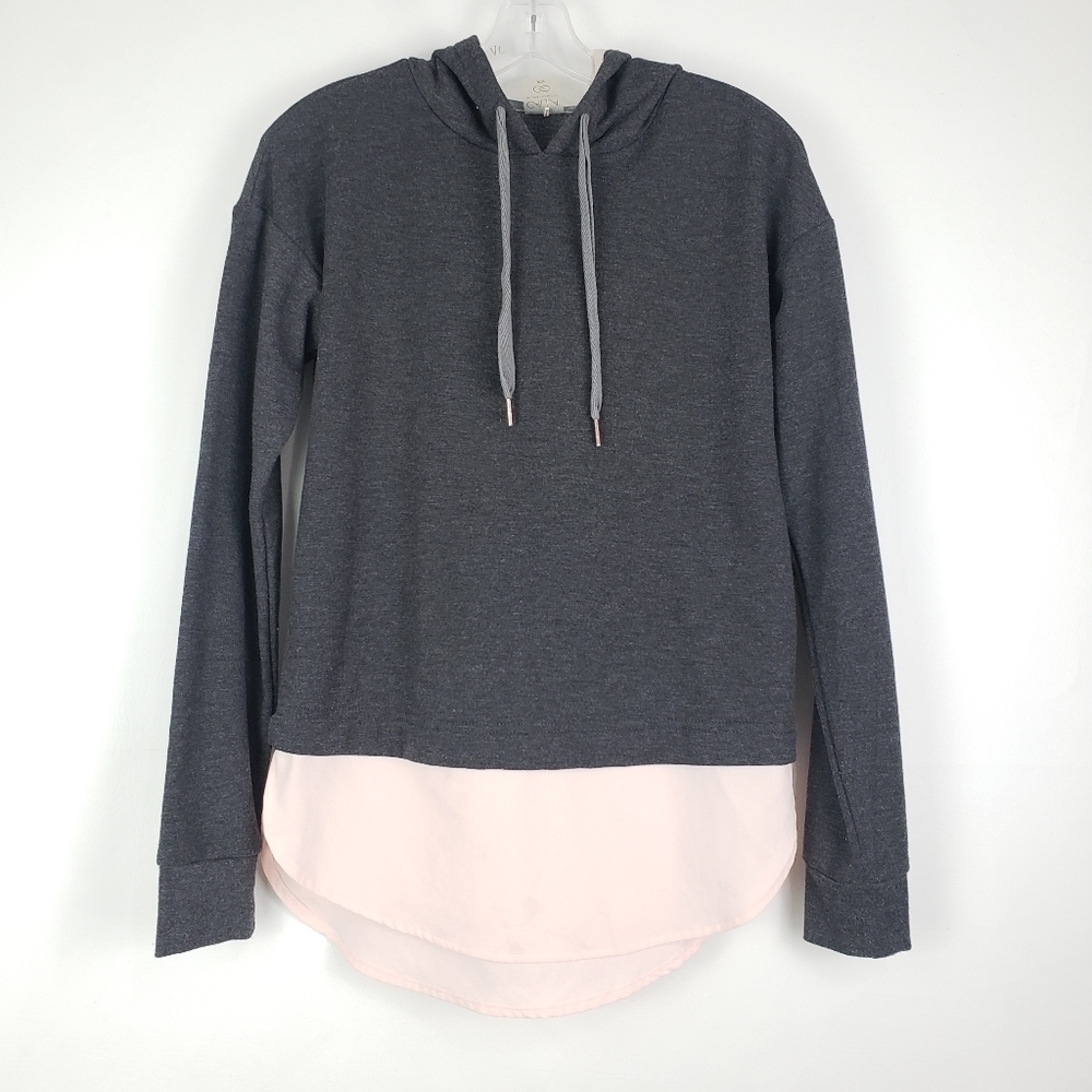 Calia Drop Tail Sweatshirt Hoodie Gray‎ Sz XS